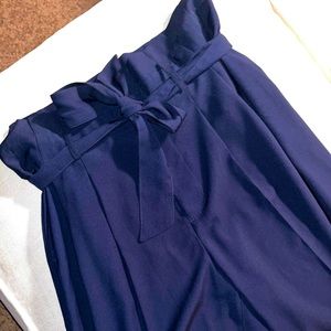 Madewell | Navy High Waisted Tie Dress Pant